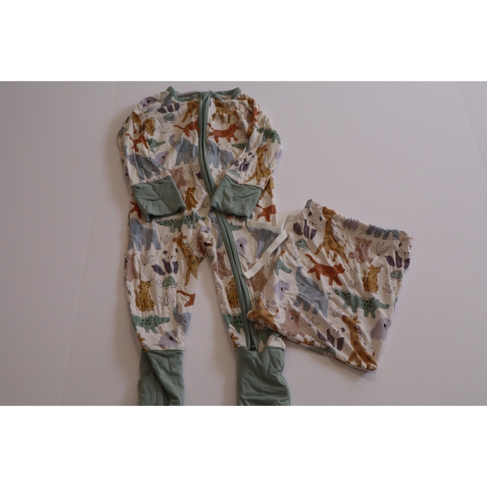 Little Sleepies Safari Animals Lunaluxe Bamboo Zippy 6-9 Months